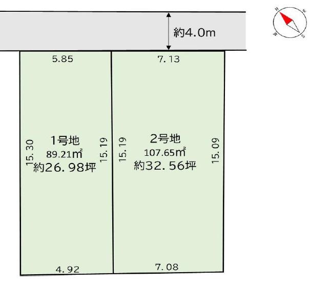 建築条件無し安堂寺町土地　2号地 区画図