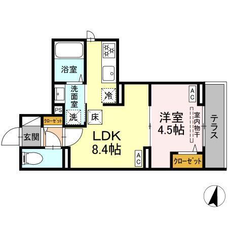 セレスティア若宮（101） 間取り図画像