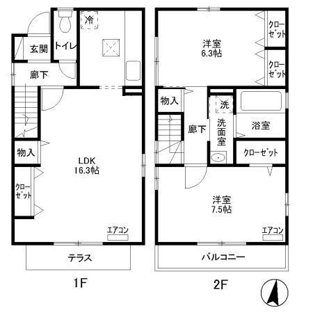 カトリエーム大泉学園　B（B） 間取り図画像