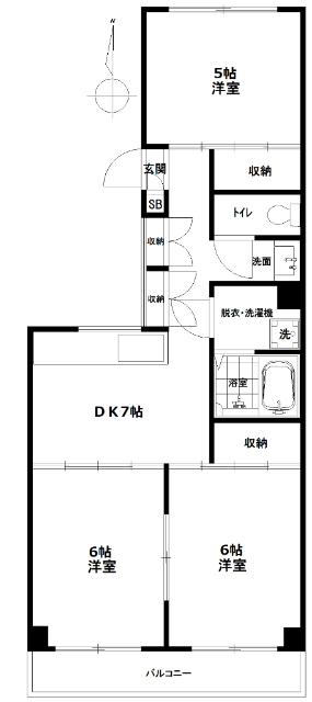 中野区江古田マンション 間取り図画像