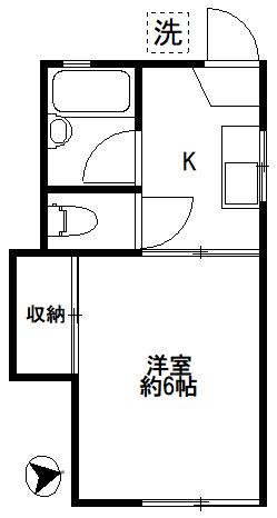 中野区野方アパート 間取り図画像