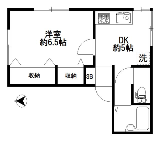 中野区東中野アパート 間取り図画像