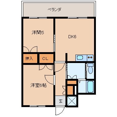 ヴィラＫ’ｓ（407） 間取り図画像