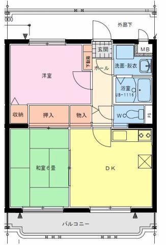 宮崎市大島町マンション 間取り図画像