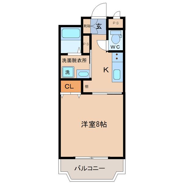 宮崎市大工アパート 間取り図画像
