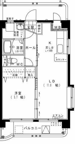 宮崎市大橋マンション 間取り図画像
