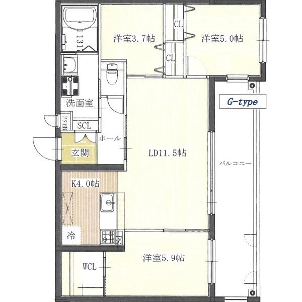アルテマイスター堀川（502） 間取り図画像