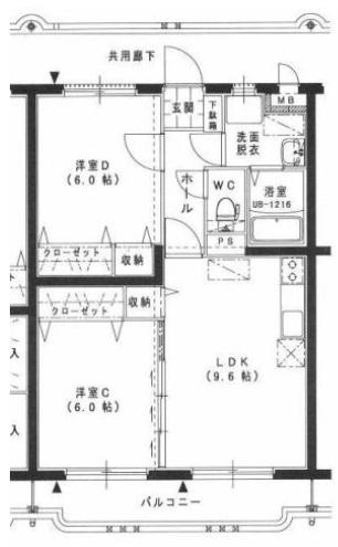 ヴァンヴェール檍（302） 間取り図画像