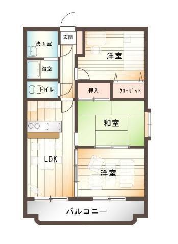 サンコート大島Ｃ棟（102） 間取り図画像