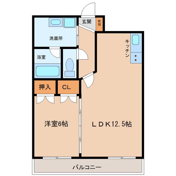 エンブレーマ西池（502） 間取り図画像
