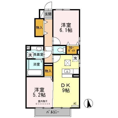 マーサ・Ⅱ　A棟（101） 間取り図画像