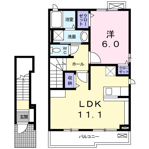 メゾン・オーブ　Ⅱ（204） 間取り図画像