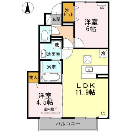 アッファービレ　Ⅲ棟（102） 間取り図画像