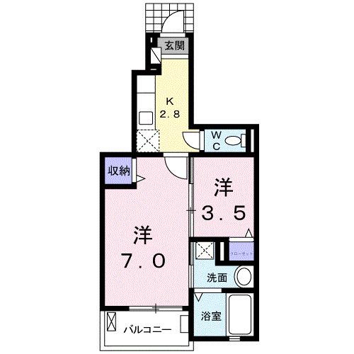 ヴィラポルト（102） 間取り図画像