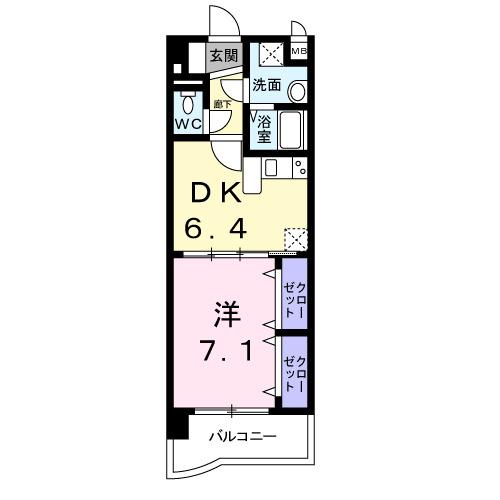 サン・プラシード（206） 間取り図画像