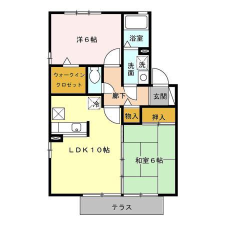 エスポワール・K　B棟（106） 間取り図画像