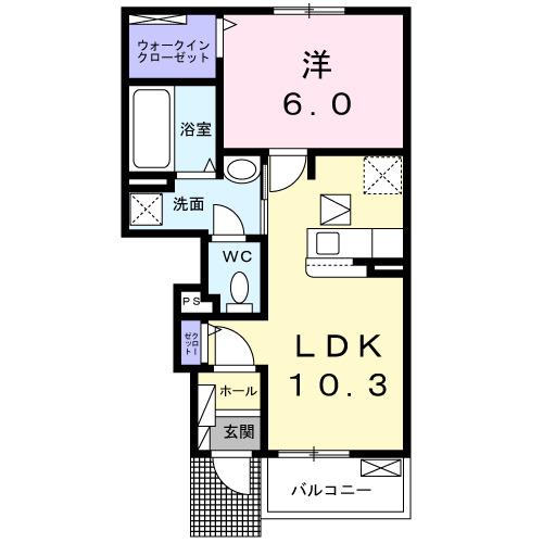 ラヴィエールⅡ　Ａ（102） 間取り図画像