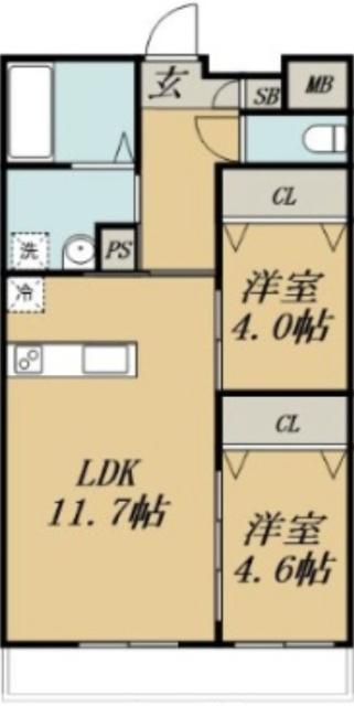 Growth Nishiki（303） 間取り図画像
