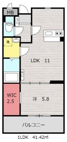 ARCHISH　AOBA（アーキッシュ青葉）（302） 間取り図画像