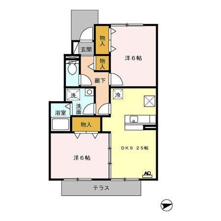 フルール　グランモア（102） 間取り図画像