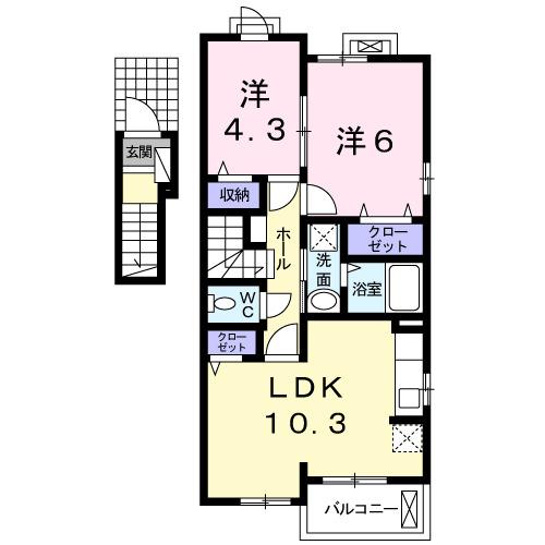 ラ・ポエム（201） 間取り図画像