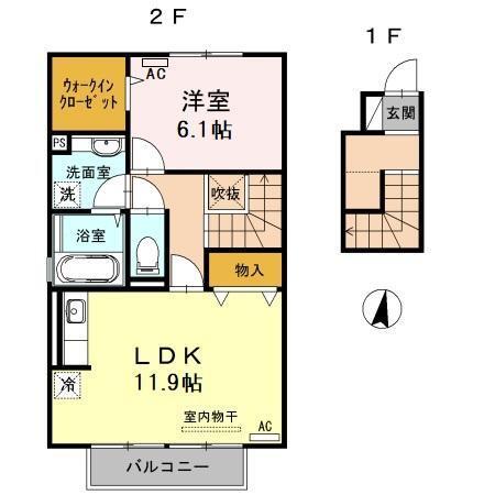 ヴィラコート J3　（East）（203） 間取り図画像