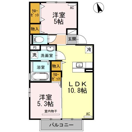 シャトル小松（207） 間取り図画像