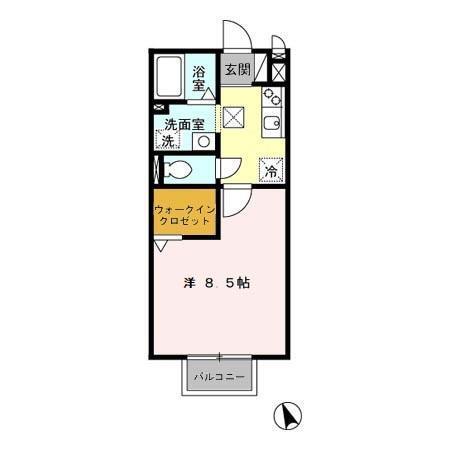 シャトル岬（105） 間取り図画像