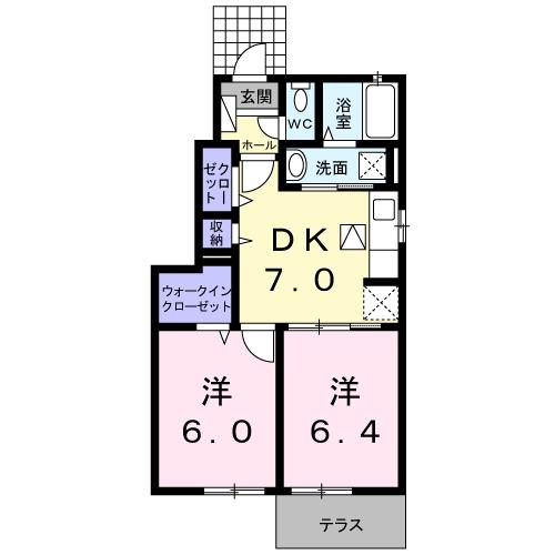フィオーレ・デ・ペスカ（101） 間取り図画像