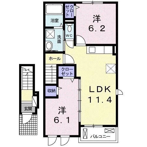 ラ・フロンテ　デューエ（202） 間取り図画像