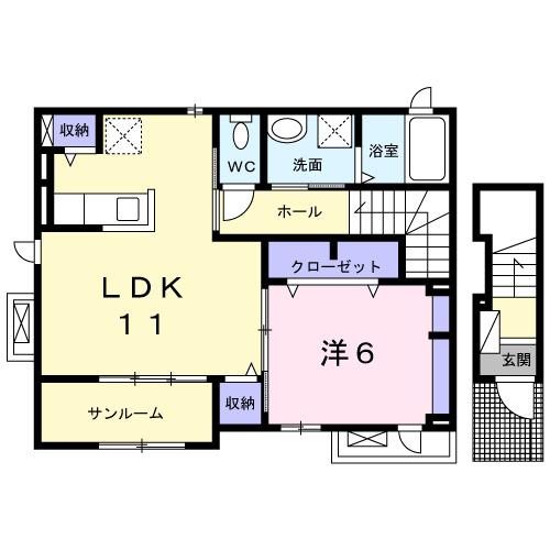 カーサ・アスール（201） 間取り図画像