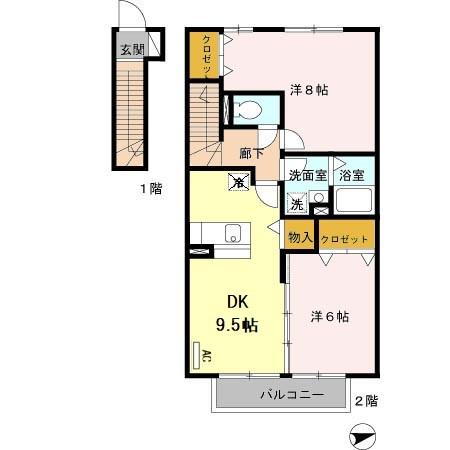 グランドール（202） 間取り図画像