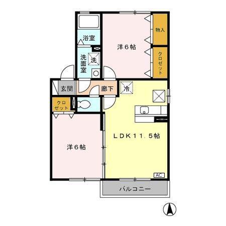 セゾングランモア（101） 間取り図画像
