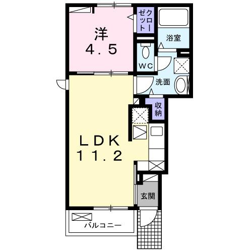 リナセント　Ⅱ（101） 間取り図画像