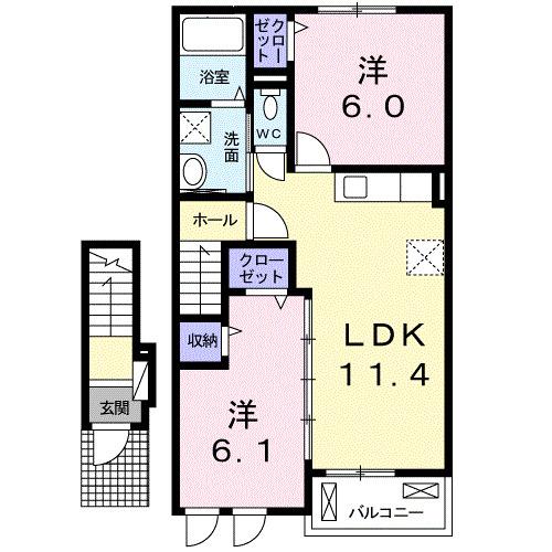 ラ・メゾン・ミニョン　Ⅱ（202） 間取り図画像