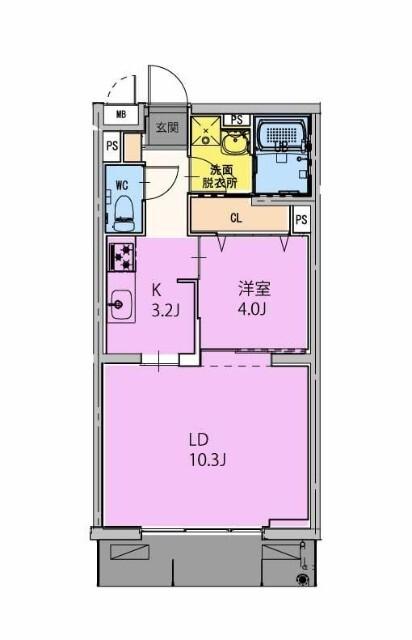 GRAND NINE南宮崎（303） 間取り図画像