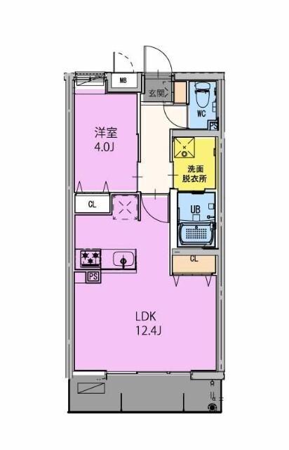 GRAND NINE南宮崎（106） 間取り図画像