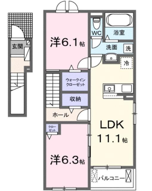 Ｒ．Ｎ．Ｐ　レジデンスＷ　Ⅱ（201） 間取り図画像