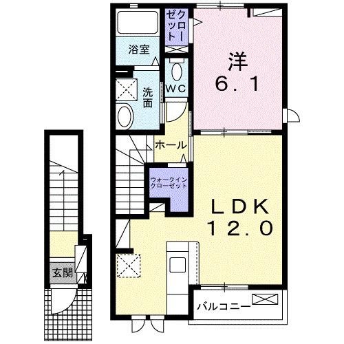 リナセント　Ⅱ（204） 間取り図画像