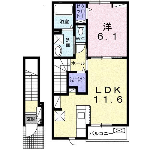 リナセント　Ⅱ（202） 間取り図画像