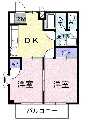 サウザンバレー　Ｂ（202） 間取り図画像