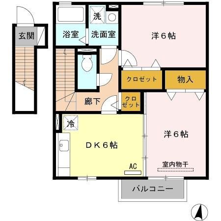 エスポアール・タカムラ（201） 間取り図画像