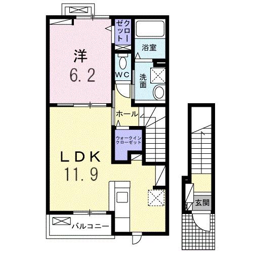 プルミエール　春　Ⅰ（203） 間取り図画像