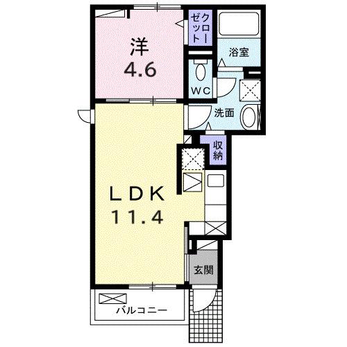 プルミエール　春　Ⅰ（101） 間取り図画像