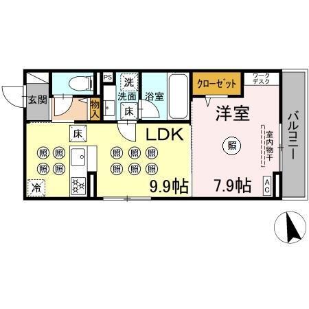 D-resena花ヶ島（103） 間取り図画像