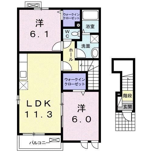 サウス高鍋（201） 間取り図画像