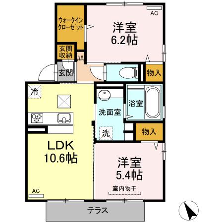 フラッツTM（101） 間取り図画像
