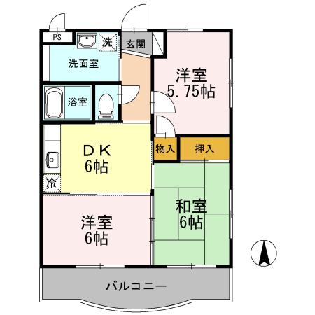 恵比寿ガーデンⅡ（203） 間取り図画像