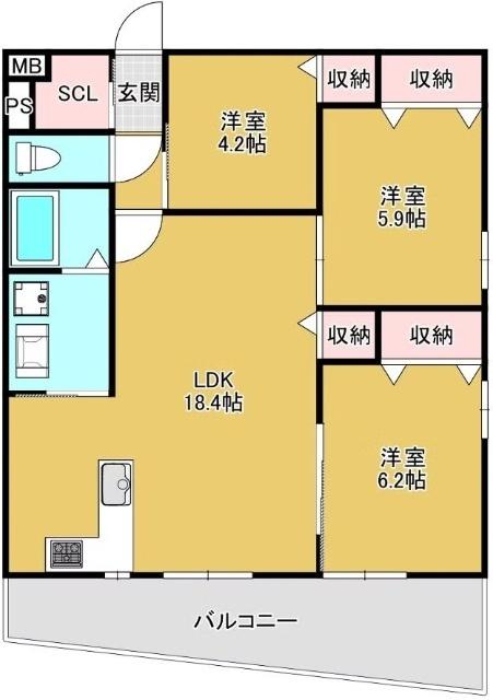 Via Lattea（302） 間取り図画像