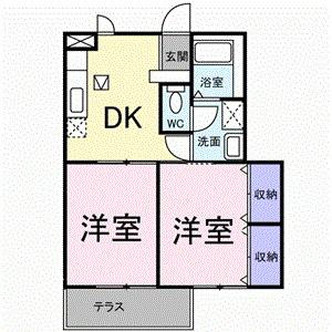 プラネッツあおき　１（102） 間取り図画像